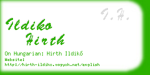 ildiko hirth business card